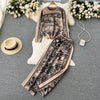Knitted Printed Jersey&Wide-leg Trousers 2Pcs