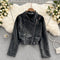 Vintage Short Pu Leather Jacket