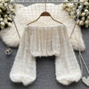 Korean Style Furry Soft Knitted Top