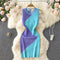 Colorful Pitchwork Bodycon Dress