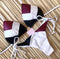 Contrast Colored Patchwork Padded Bikini