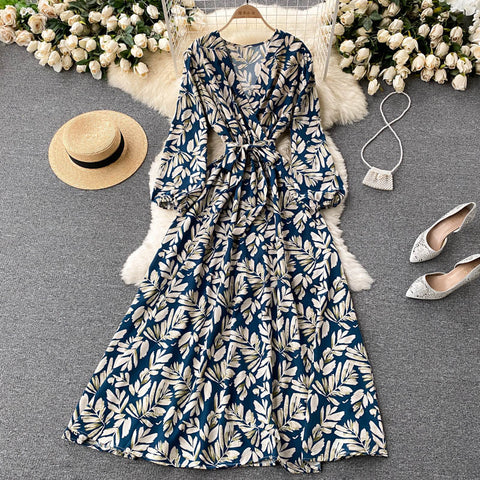 Floral Lace Chiffon Dress