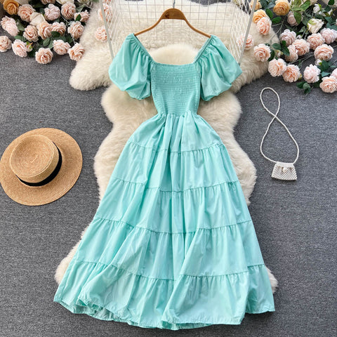 French Style Pleated Cake Dress