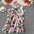 One-Shoulder Floral Dress