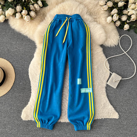 Casual Striped Baggy Harem Trousers