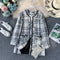 Loose Shag Long-sleeved Cardigan Small Suit