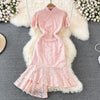 Retro Chinese Style Stand-collar Lace Dress