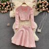 Suit Jacket&A-line Skirt 2Pcs Set