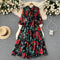 High-end Bow Tie Floral Dress