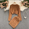 Knit Sweater & High Waist Skirt Suit