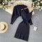 Hip-packaging Dress&Sweater 2Pcs Set