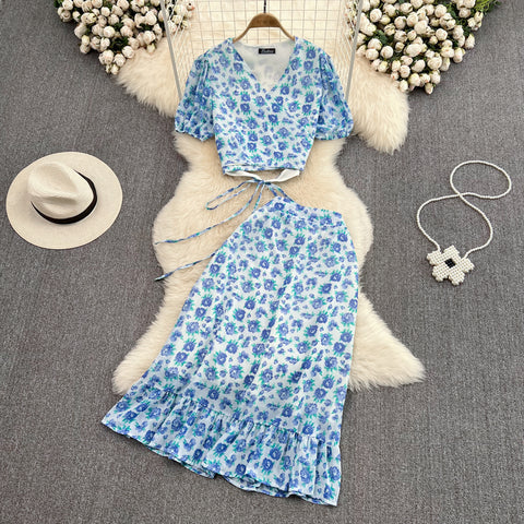 Printed Short Sleeve Suit