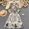 V-neck Printed Bellflower Dress