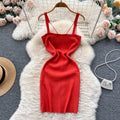 Backless Slim Knitted Camisole Dress