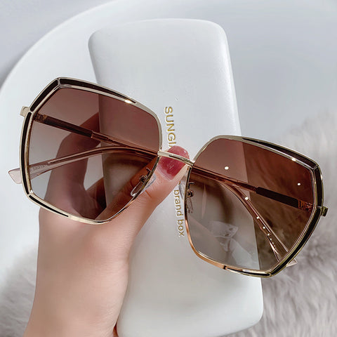 Uv-blocking Sunglasses With Large Border