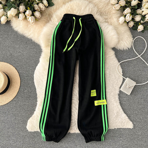 Casual Striped Baggy Harem Trousers