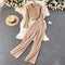 Knitted Cardigan&Trousers 2Pcs Set