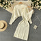 Hip-packaging Dress&Sweater 2Pcs Set