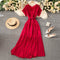 Solid Color Pressed Pleated Chiffon Dress