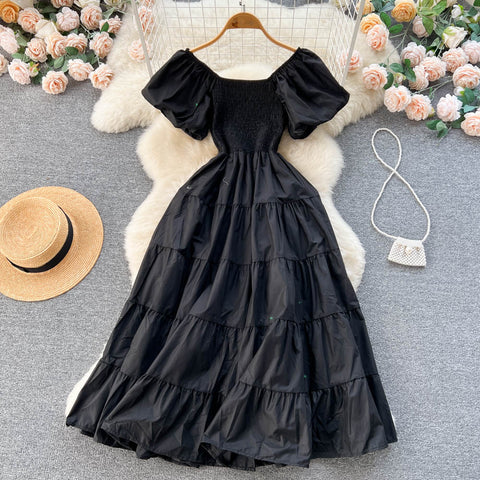 French Style Pleated Cake Dress