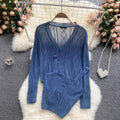 Two-piece Camisole Short Top Knitted Cardigan