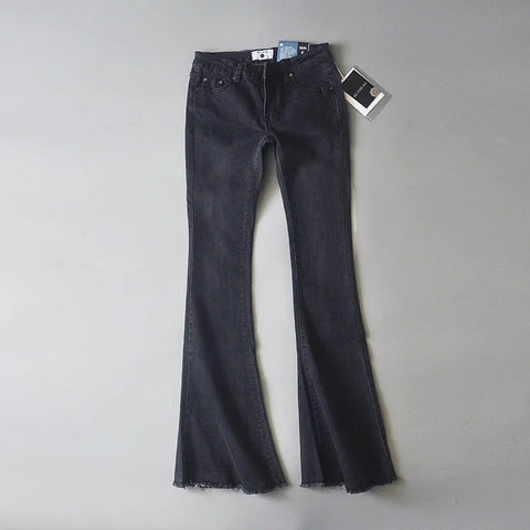 Low-waisted Flares With Furred Edges