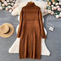 Korean Style Striped Thickened Knit Dress