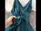 Lace-up Back Strap Halter Solid Color Big Swing Dress