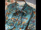 V-neck Bow Floral Long-sleeved Chiffon Dress