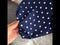 V-neck Bat Sleeve Waist Polka Dot Print Jumpsuit