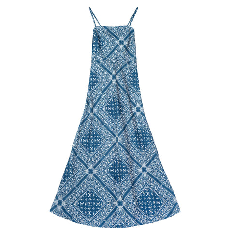 Halter Blue Chiffon Skirt